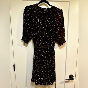 Size 16 Black City Chic Wrap Dress with Multi Color Polka Dots